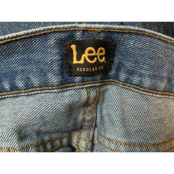 Lee Mens Regular Fit Denim Straight Leg Jeans 36x29 100% Cotton Classic 5 Pocket - Picture 6 of 7